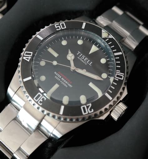 tisell marine diver vs rolex submariner|Tisell Marine Diver vs Tisell Vintage Submersible .